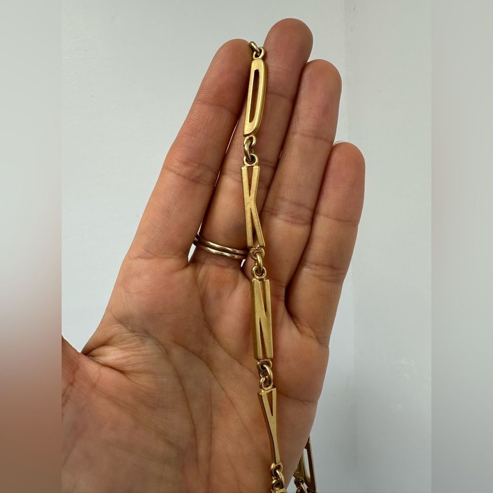 Vintage DKNY 80’s RARE Bottle Cap Layered Necklace Gold Tone - Picture 2 of 13